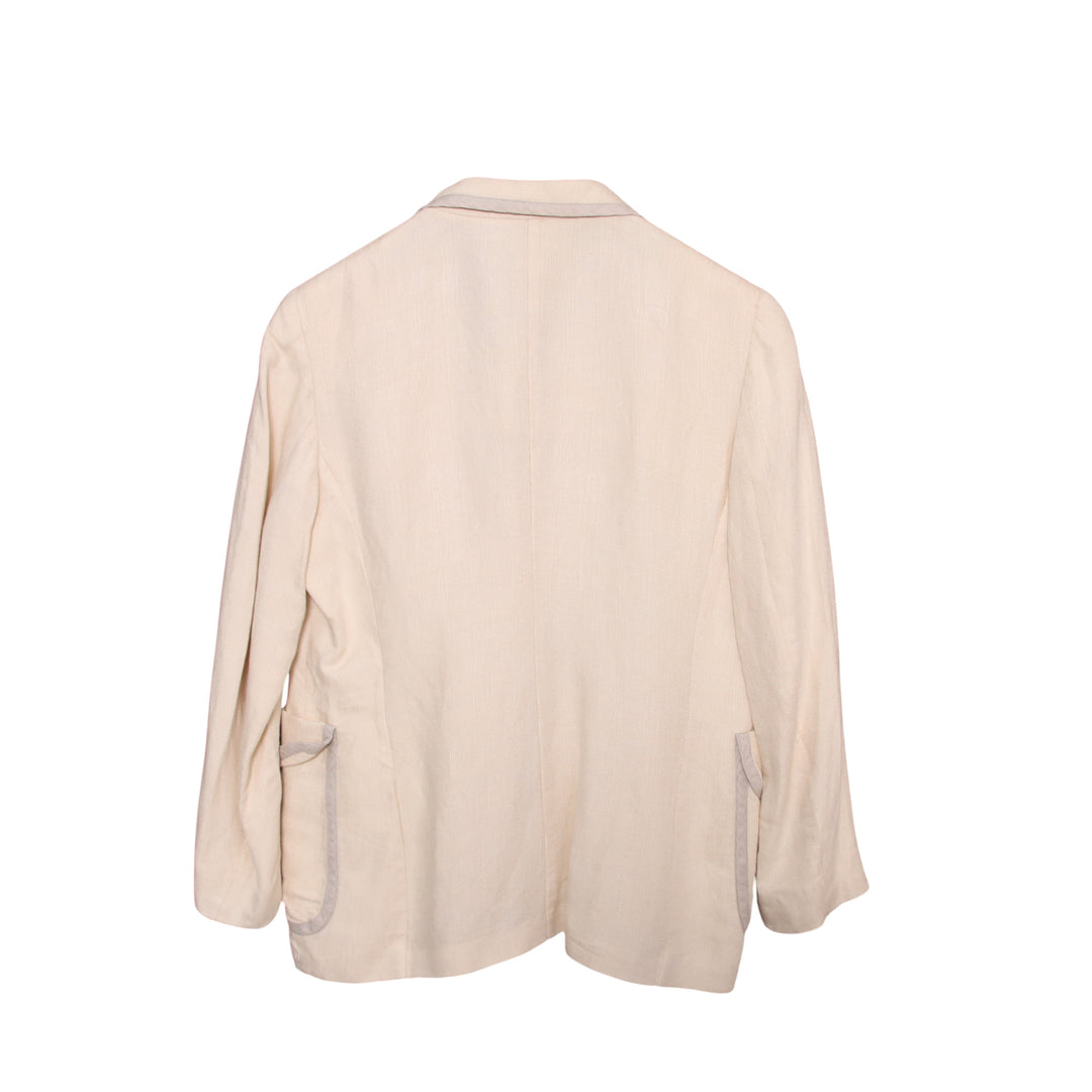 Fendi Giacca Classica Beige Taglia S Donna