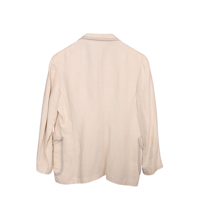 Fendi Giacca Classica Beige Taglia S Donna