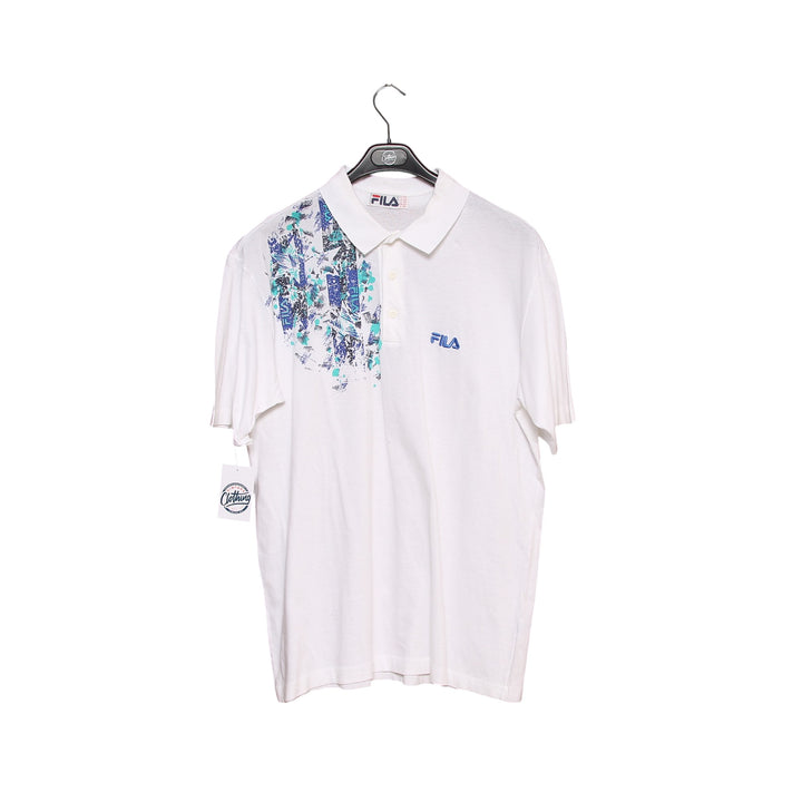 Fila Polo Vintage Bianca Taglia 54 Uomo