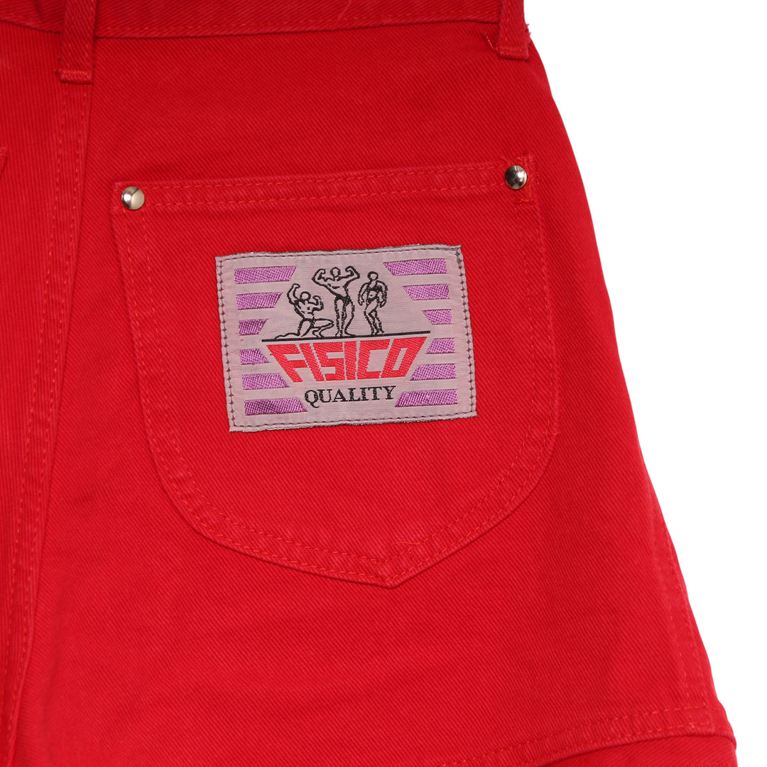 Fisico Short Jeans Rosso Taglia 46 Donna