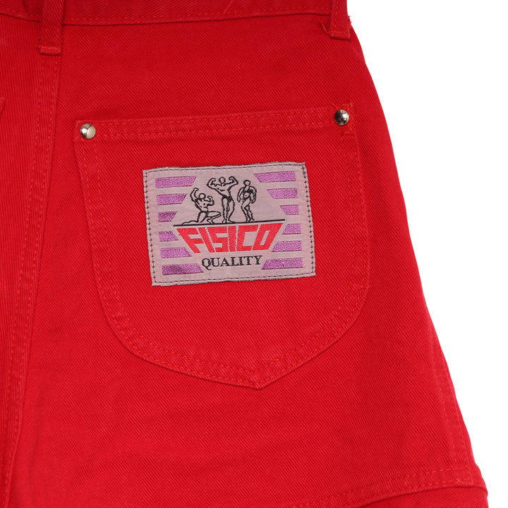 Fisico Short Jeans Rosso Taglia 46 Donna