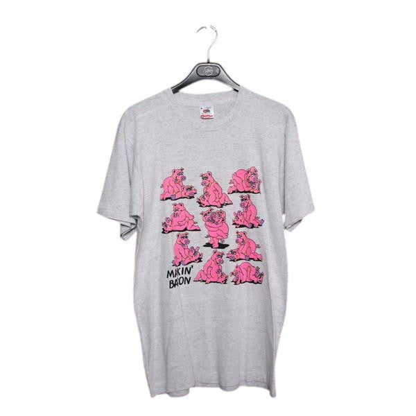 Fruit of the loom T-shirt vintage grigia taglia M unisex made in USA