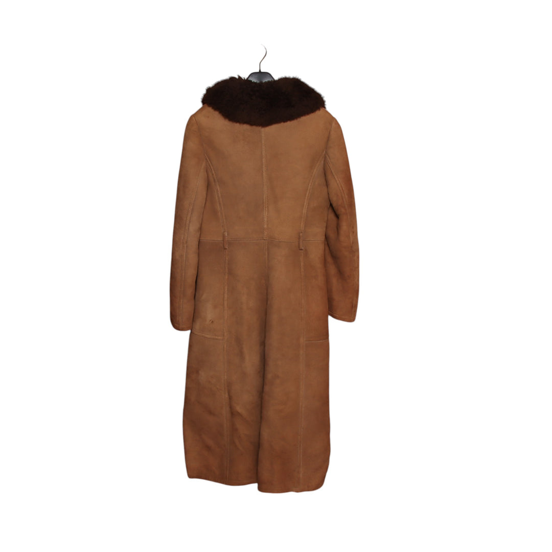 Montone vintage a cappotto marrone taglia 38 donna