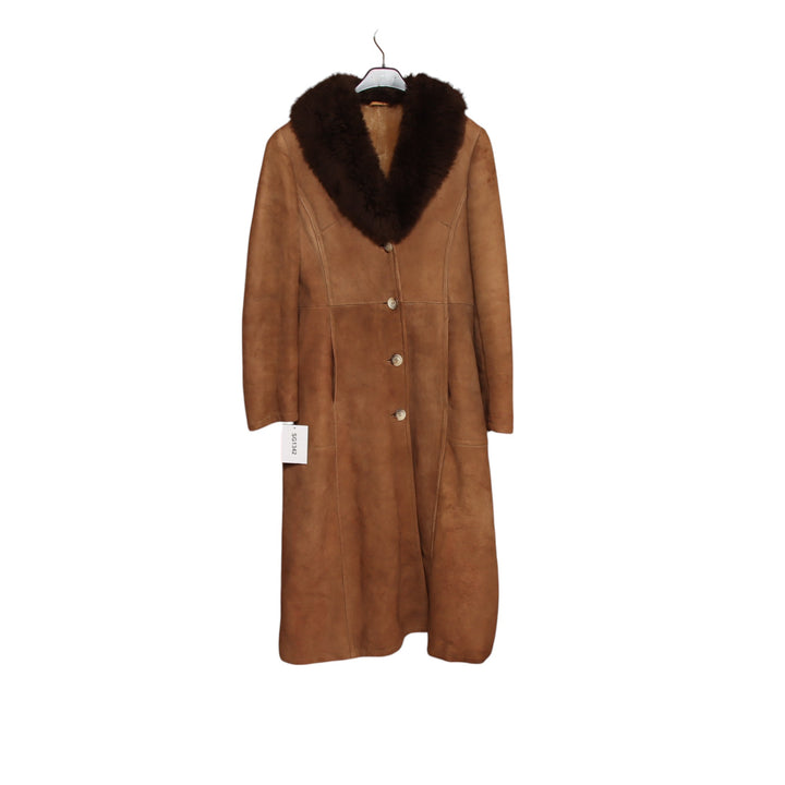 Montone vintage a cappotto marrone taglia 38 donna