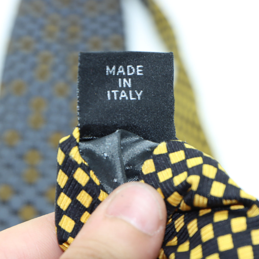 Gianni Versace Cravatta Blu in Seta Uomo