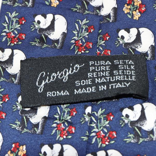 Giorgio cravatta blu con fantasia in seta uomo
