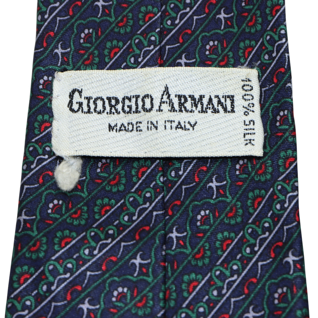 Giorgio Armani Cravatta Blu in Seta Uomo