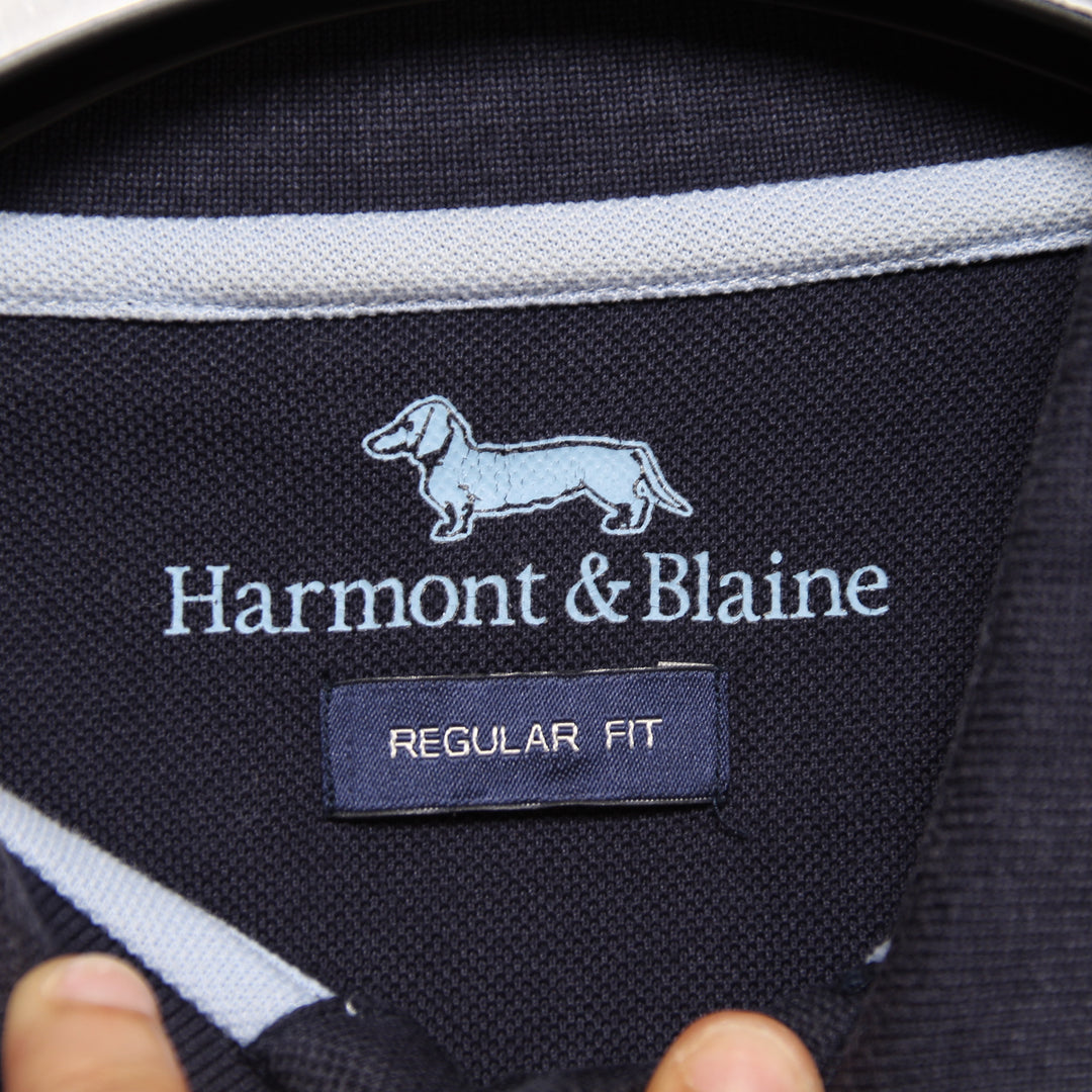 Harmont&Blaine Regular Fit Polo Blu Taglia L Uomo