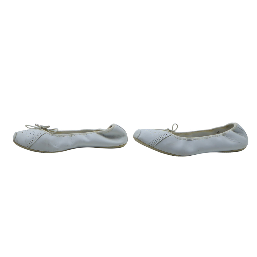 Hogan Ballerina in Pelle Bianca EU 39 Donna