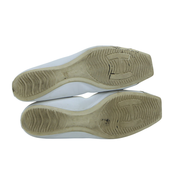 Hogan Ballerina in Pelle Bianca EU 39 Donna