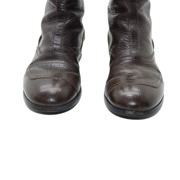 Hogan stivale marrone in pelle numero 39 donna