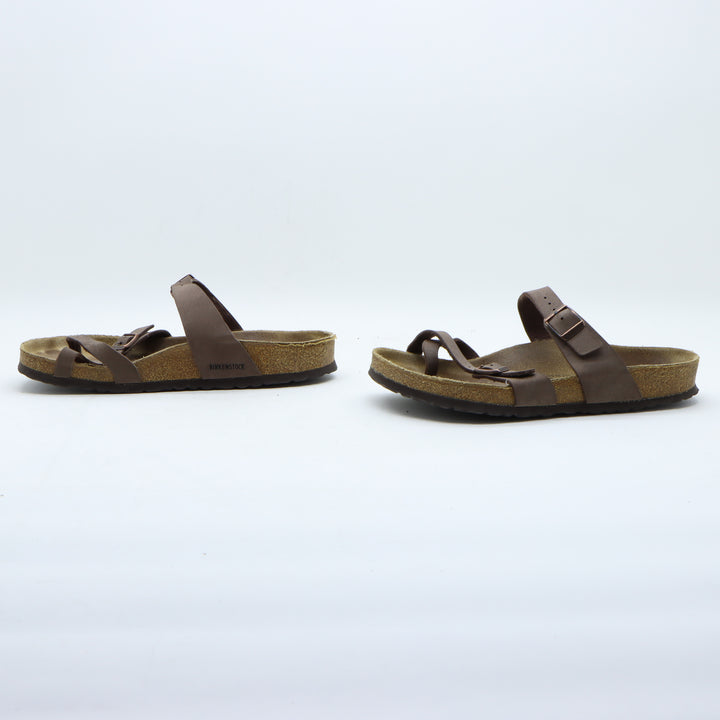 Birkenstock Mayari Ciabatta in Pelle Marrone Eur 41 Unisex