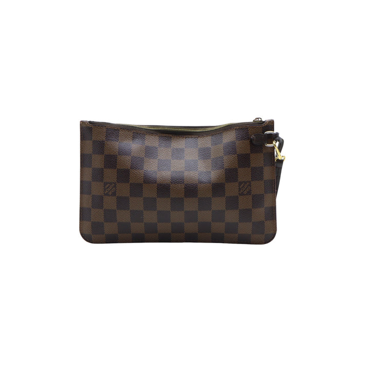 Louis Vuitton Pochette in Pelle Marrone a Scacchi Donna Made in France