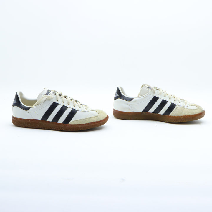 Adidas Universal Sneakers Vintage in Pelle Bianca e Nera Eur 37 Unisex