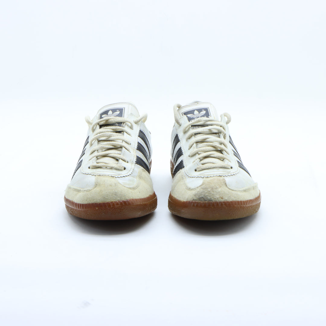 Adidas Universal Sneakers Vintage in Pelle Bianca e Nera Eur 37 Unisex
