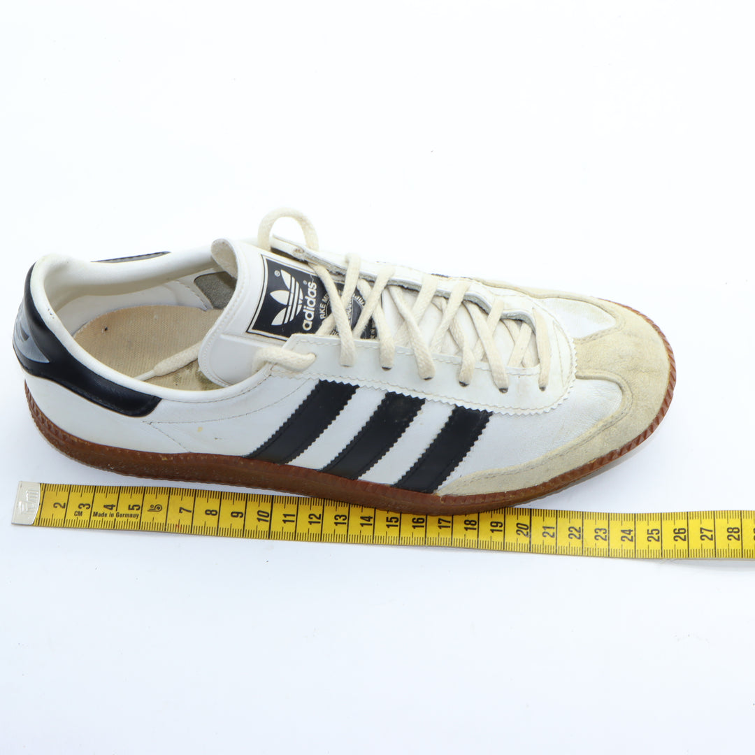 Adidas Universal Sneakers Vintage in Pelle Bianca e Nera Eur 37 Unisex