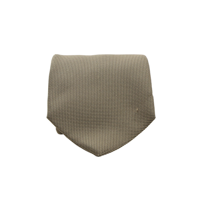Nino Salzano Cravatta Beige con Fantasia in Seta Uomo