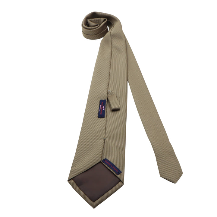 Nino Salzano Cravatta Beige con Fantasia in Seta Uomo