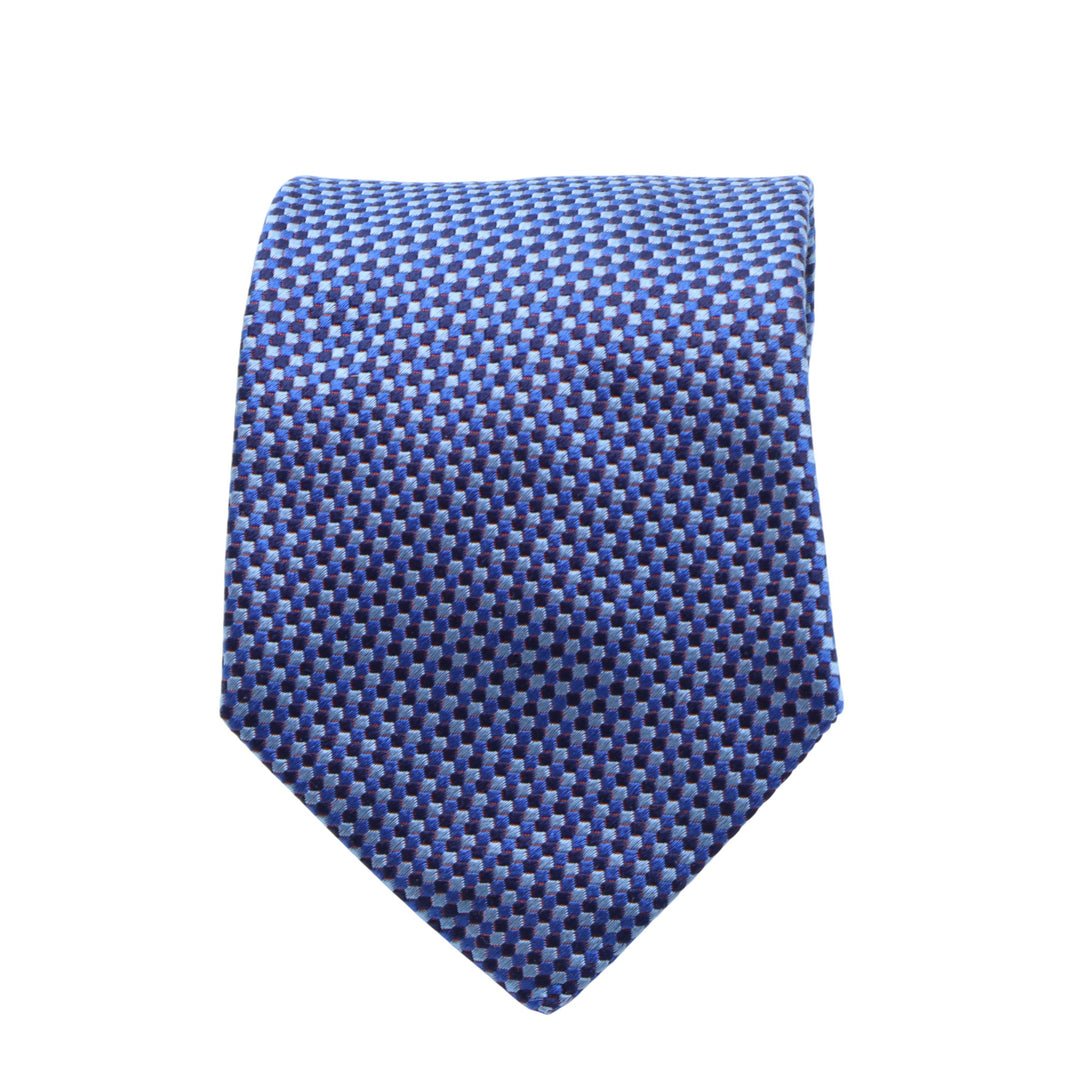 Cravatta uomo blu scuro micro fantasia Cravatta uomo blu scuro micro fantasia