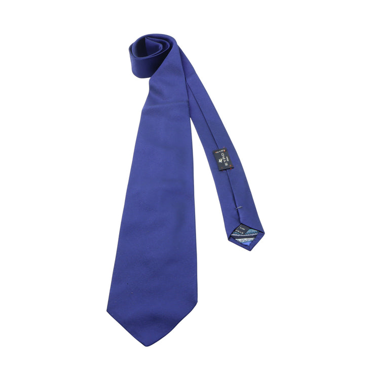 Etro Milano Cravatta Blu in Seta Uomo