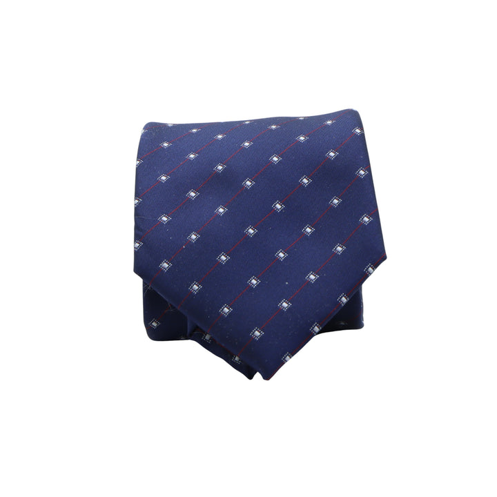 Charro Cravatta Blu con Fantasia da Uomo