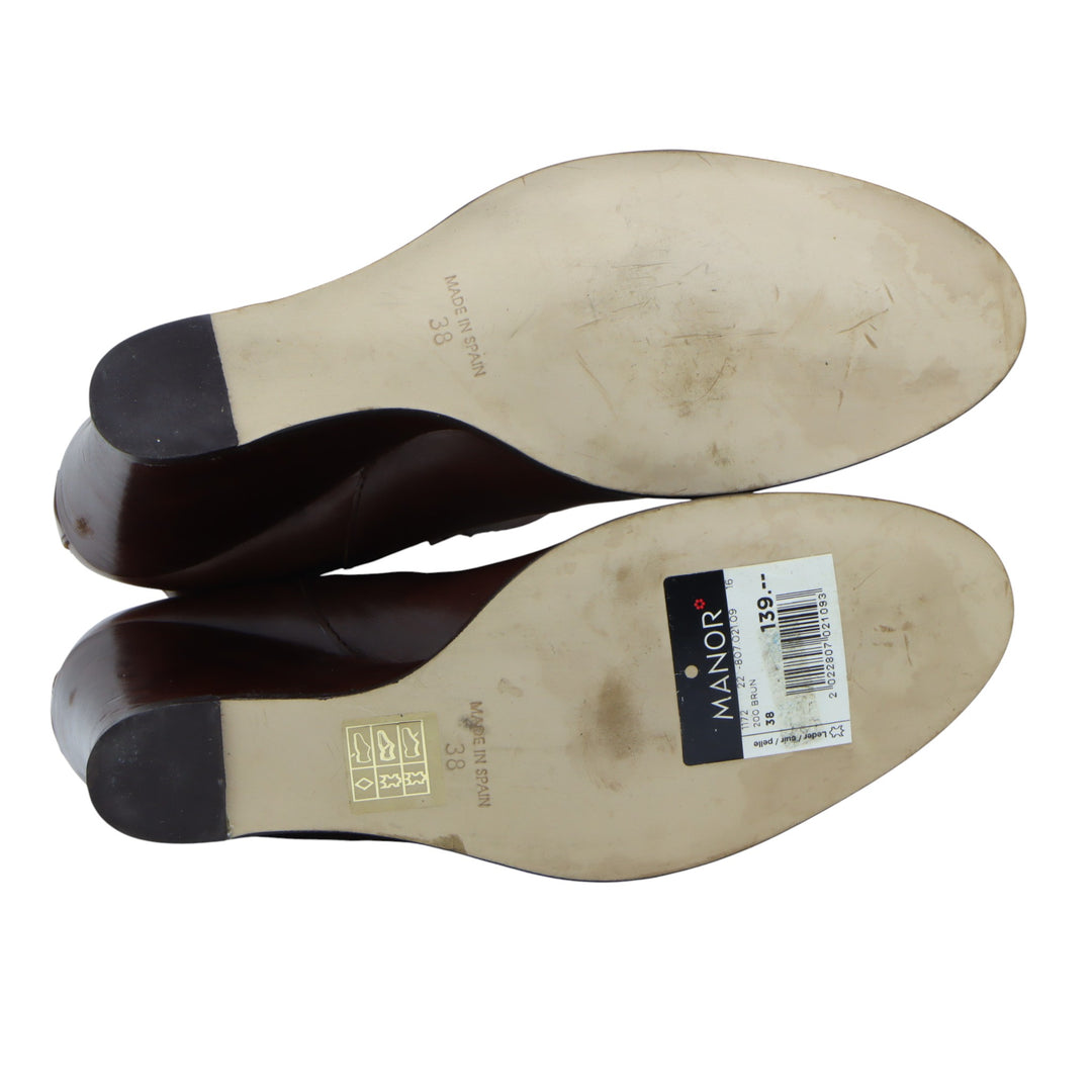 Manor Stivaletto Marrone EU 38 Donna Made in Spagna
