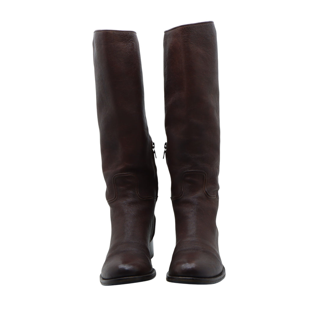 Prada Stivale in Pelle Marrone EU 38.5 Donna