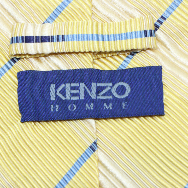 Kenzo Homme Cravatta Gialla con Fantasia Uomo