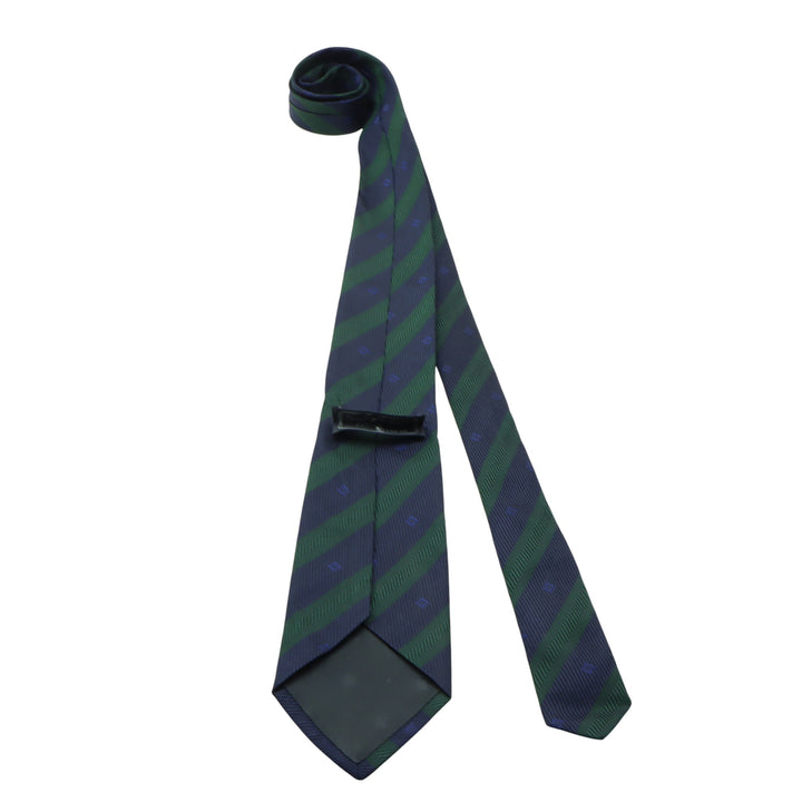 Ermenegildo Zegna Cravatta Verde e Blu con Fantasia in Seta Uomo