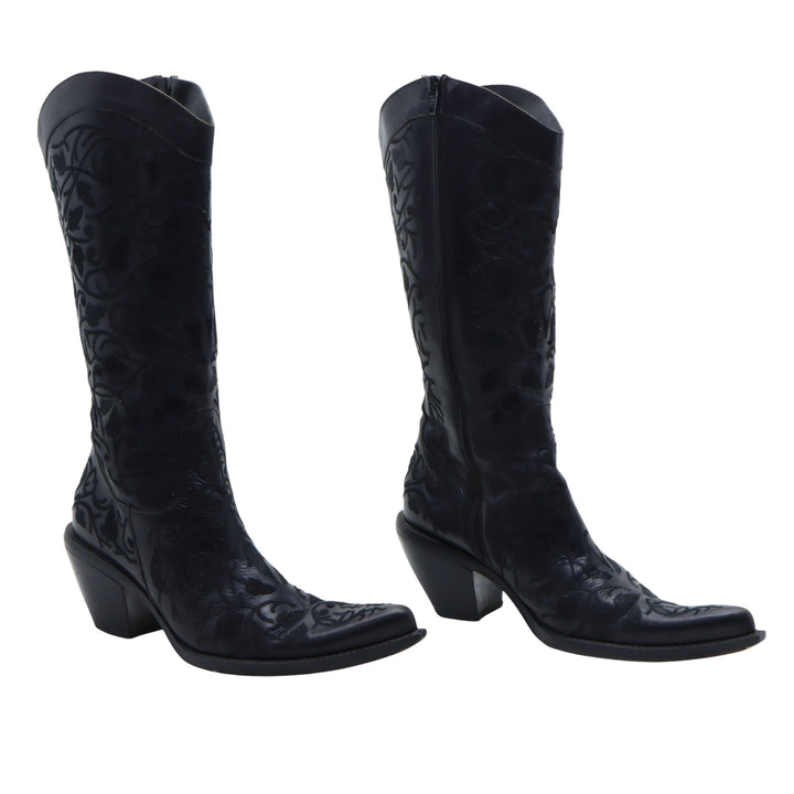 Paprika Stivale Nero in Pelle Eu 40 Donna