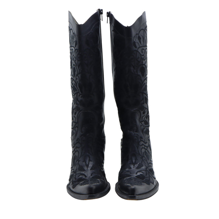Paprika Stivale Nero in Pelle Eu 40 Donna