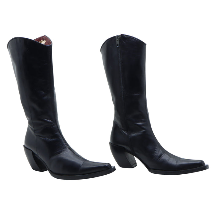 Gaia D'Este Stivale Nero in Pelle Eu 37.5 Donna