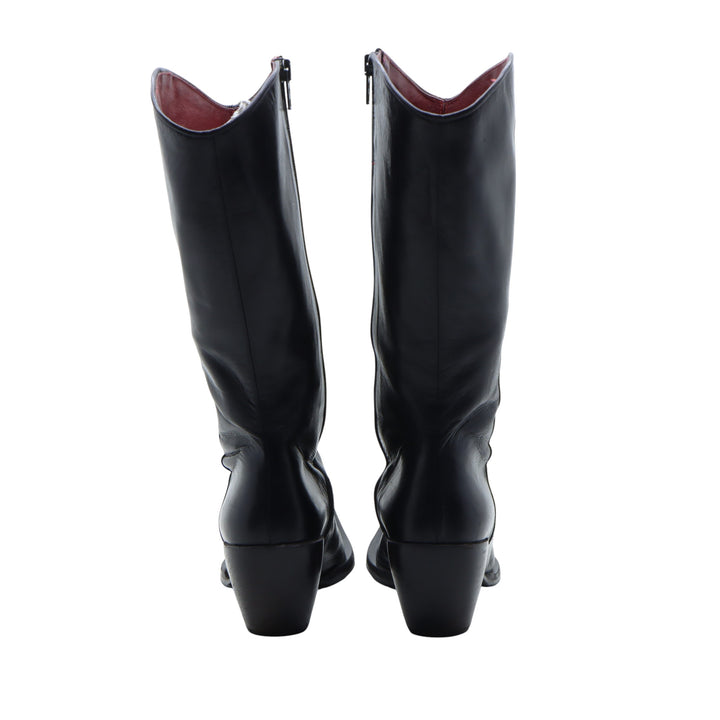 Stivale Nero in Pelle Eu 39 Donna