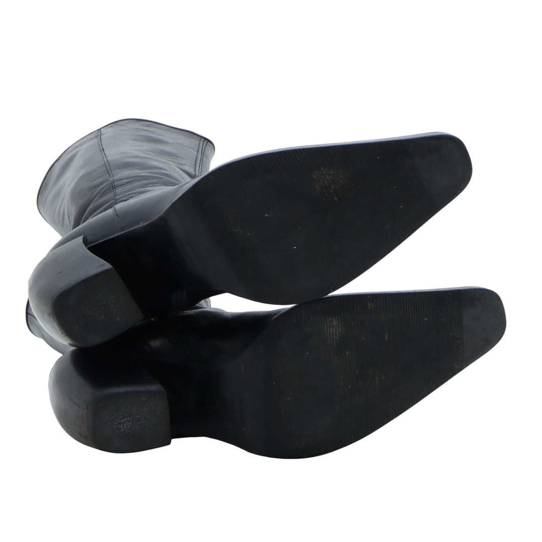Stivale Nero in Pelle Eu 39 Donna