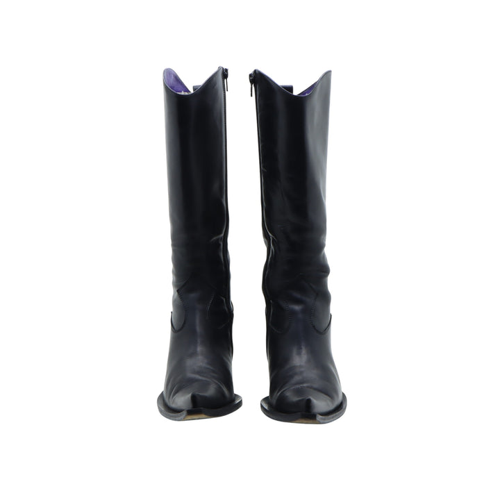 Gaia D'Este Stivale Nero in Pelle Eu 37.5 Donna