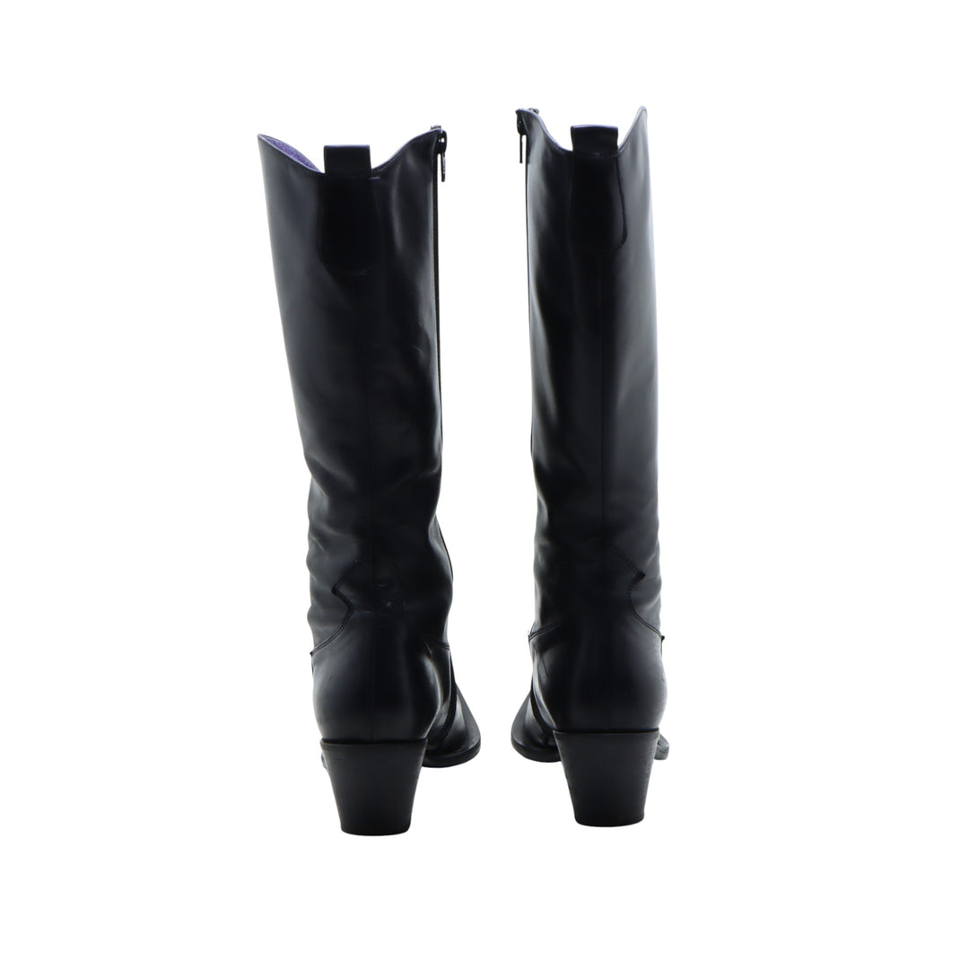 Gaia D'Este Stivale Nero in Pelle Eu 37.5 Donna