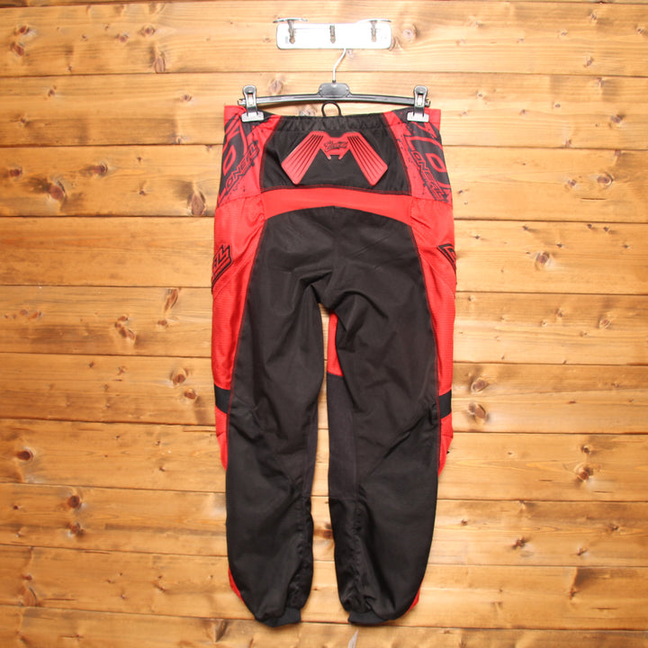 O'Neal Pantalone da Moto Nero e Rosso W32 Uomo