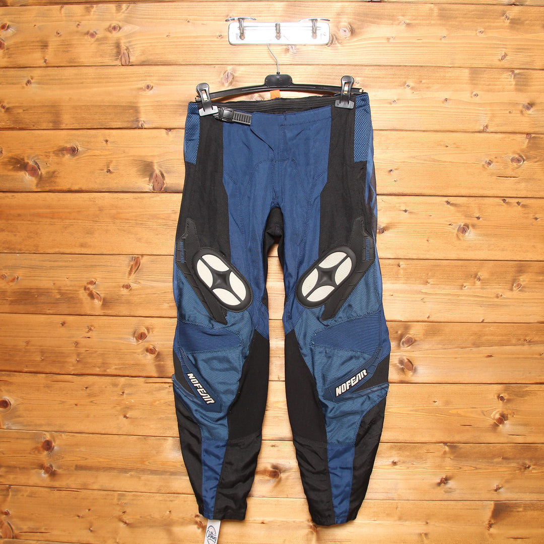 Nofear Pantalone da Moto Blu e Nero W30 Unisex
