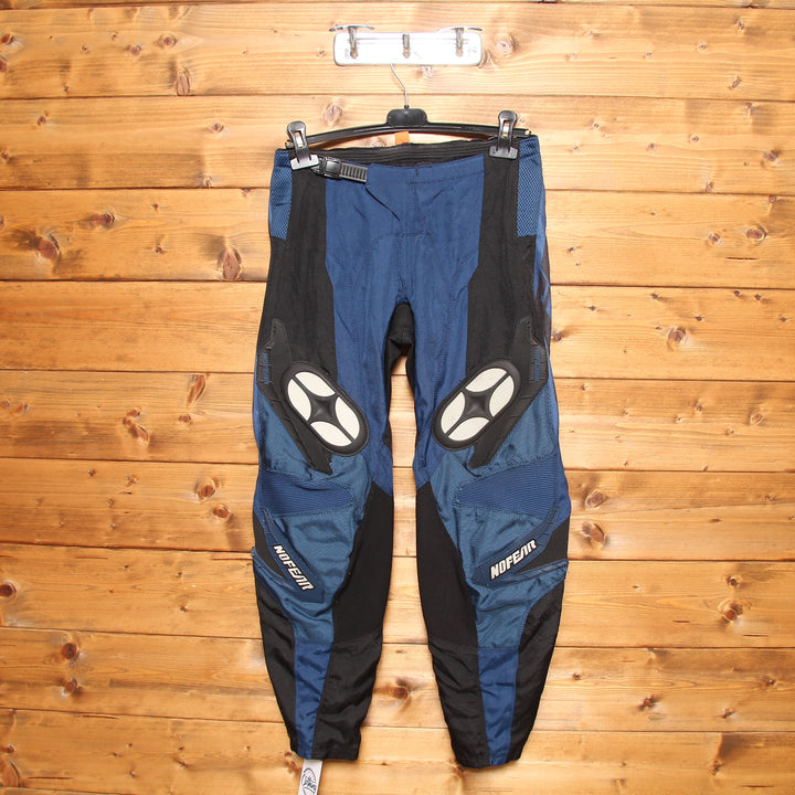 Nofear Pantalone da Moto Blu e Nero W30 Unisex