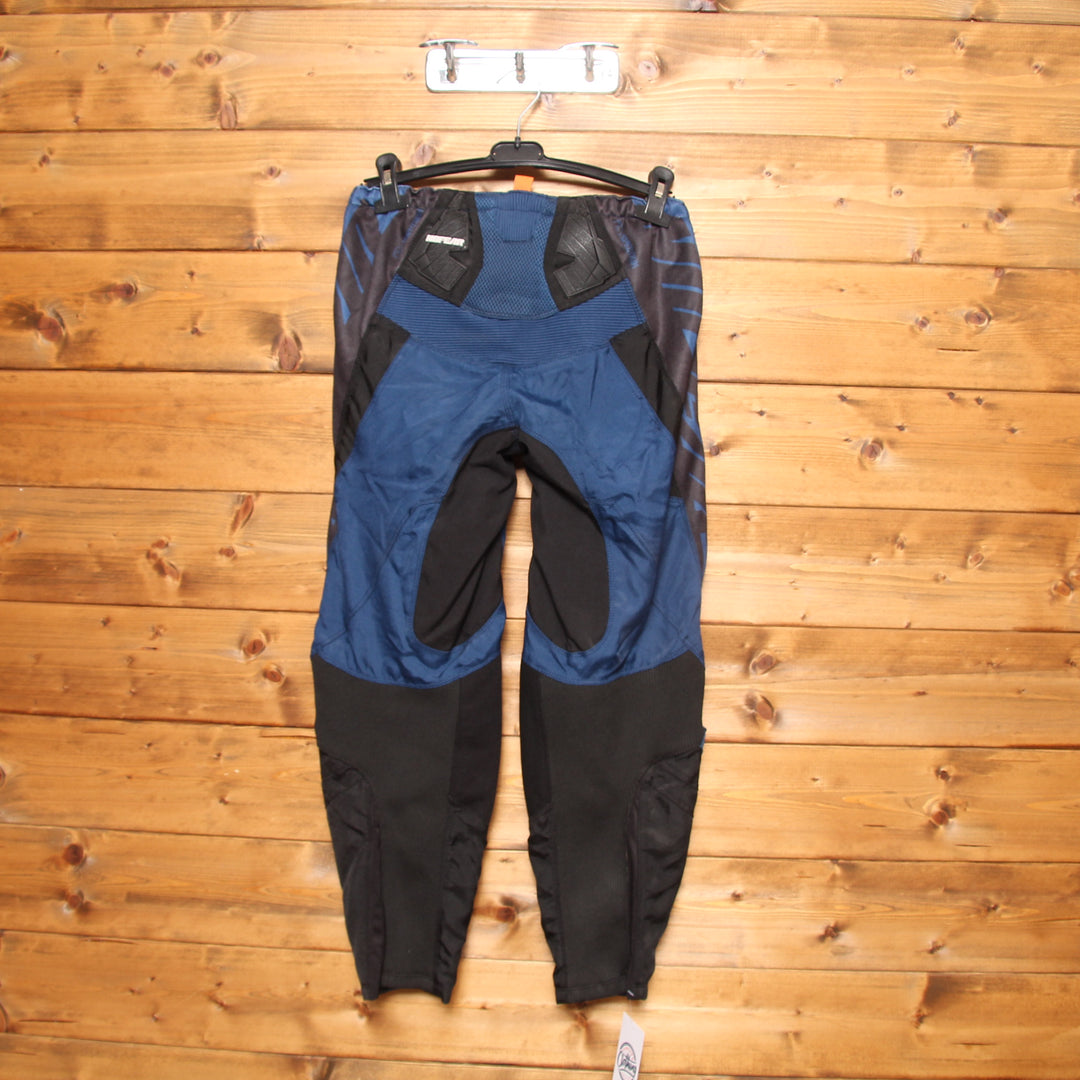 Nofear Pantalone da Moto Blu e Nero W30 Unisex