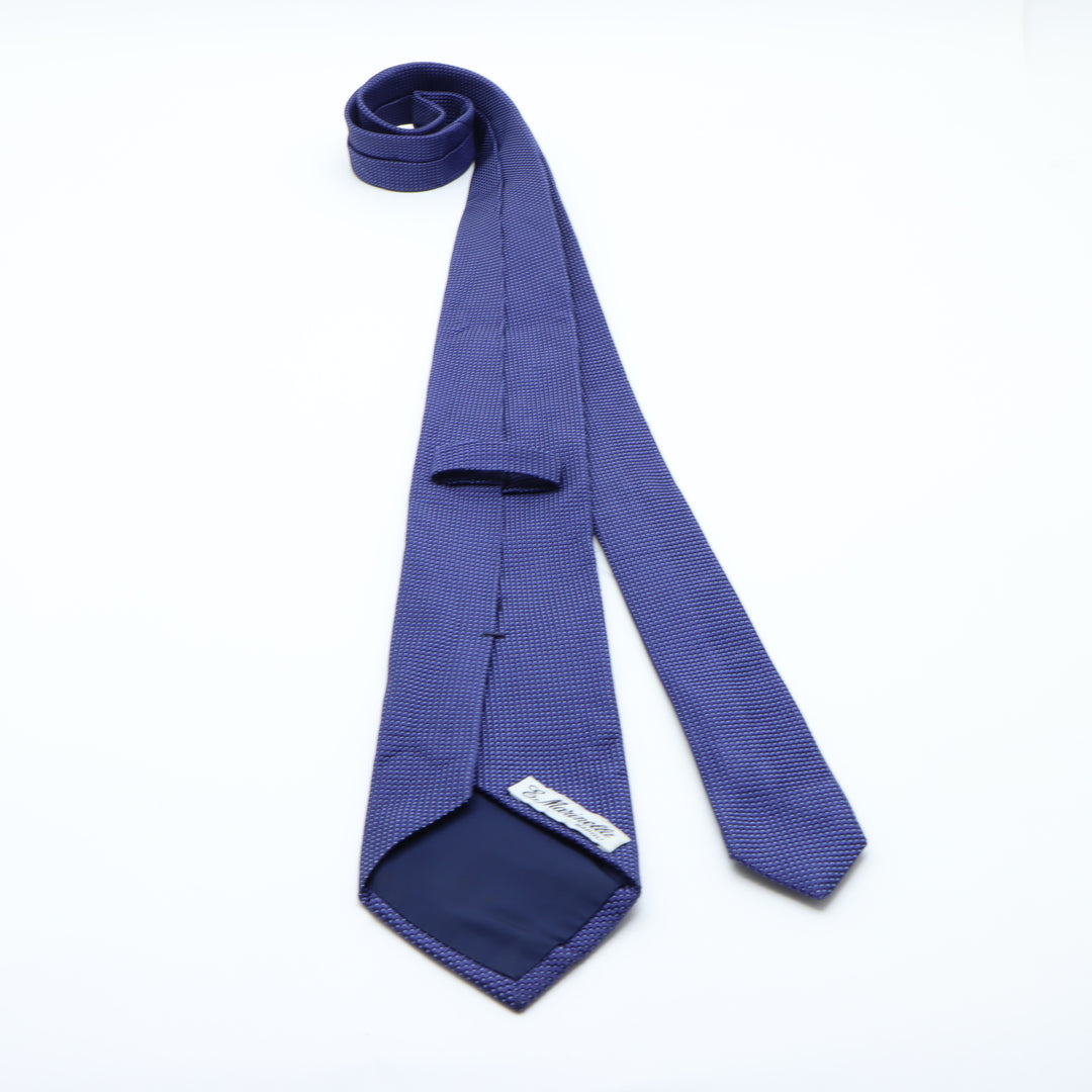 Marinella Napoli Cravatta Blu a Pois in Seta Uomo