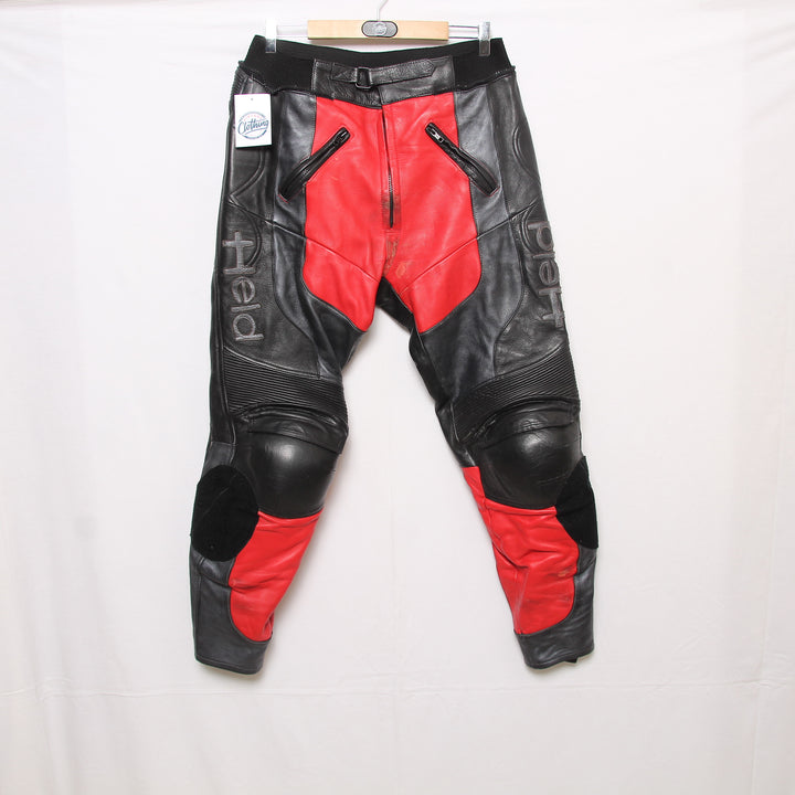 Heros by Held Reacing Pantalone da Moto Touring Vintage Nero e Rosso Taglia 54 Uomo