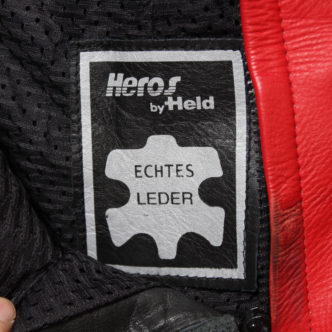 Heros by Held Reacing Pantalone da Moto Touring Vintage Nero e Rosso Taglia 54 Uomo