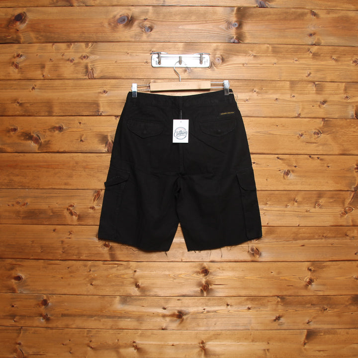 Dekker Bermuda Cargo Nero W32 Uomo Deadstock w/Tags