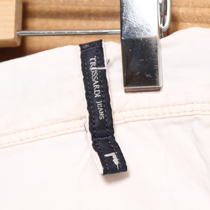 Trussardi Jeans Bermuda Cargo Bianco Taglia 50 Uomo
