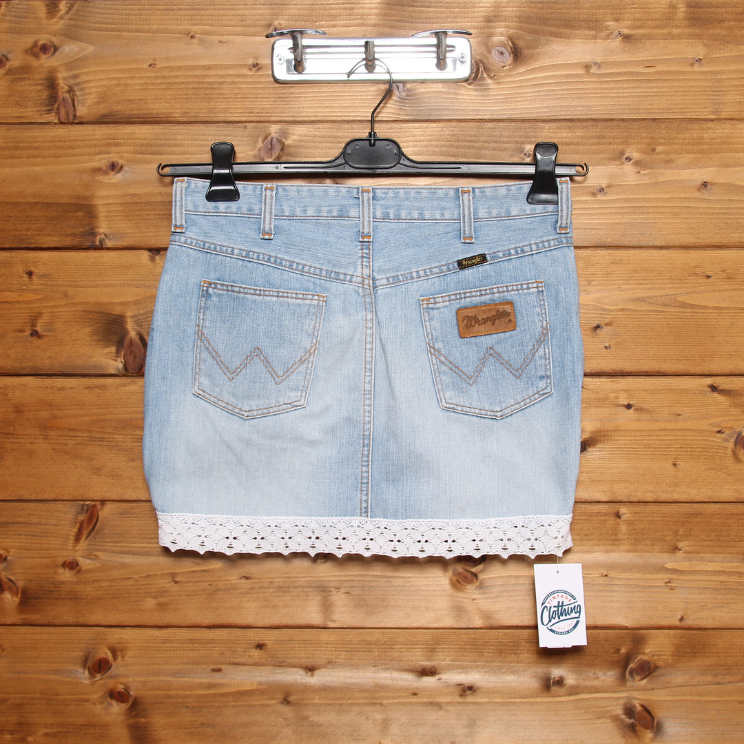 Wrangler Minigonna di Jeans Vintage Denim W30 Donna