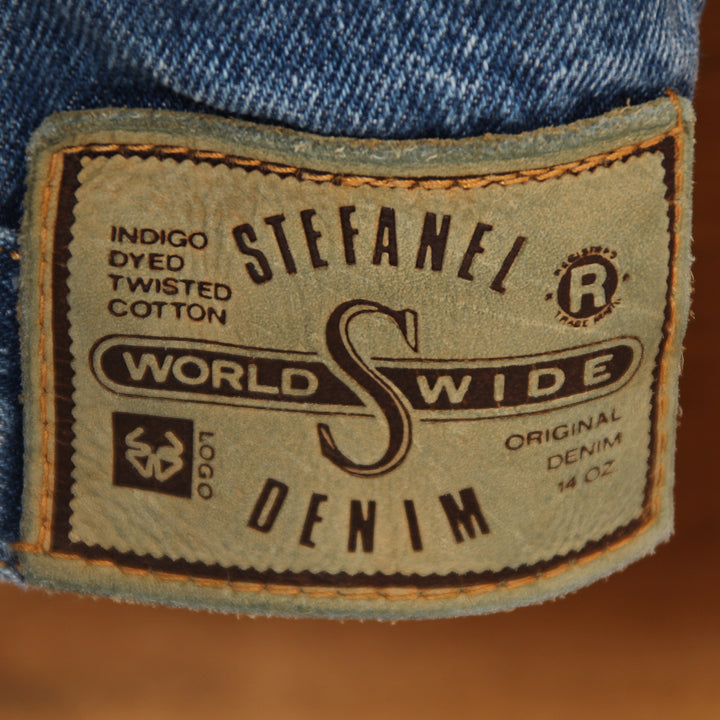 Stefanel Giacca di Jeans Denim Taglia L Unisex