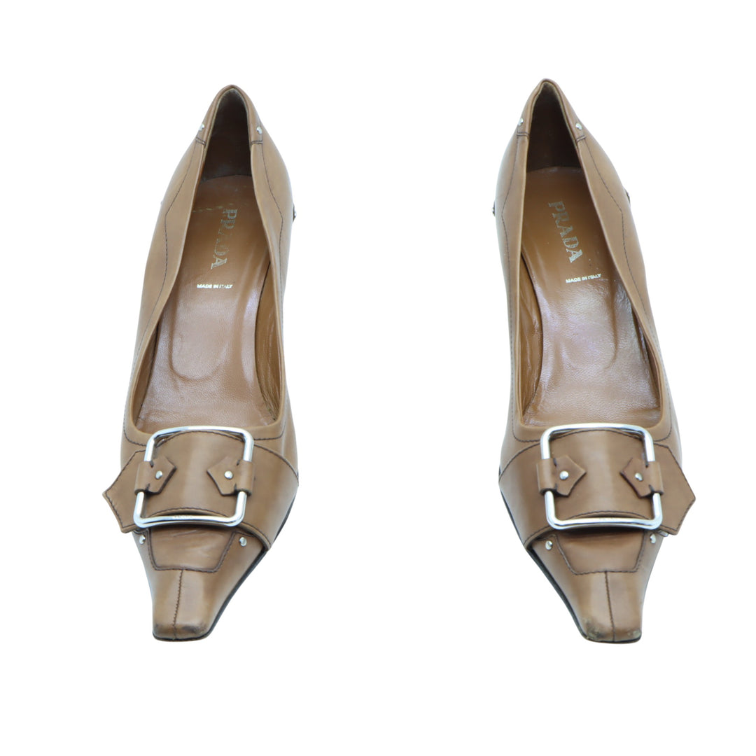 Prada Décolleté Marrone Eu 41 Donna