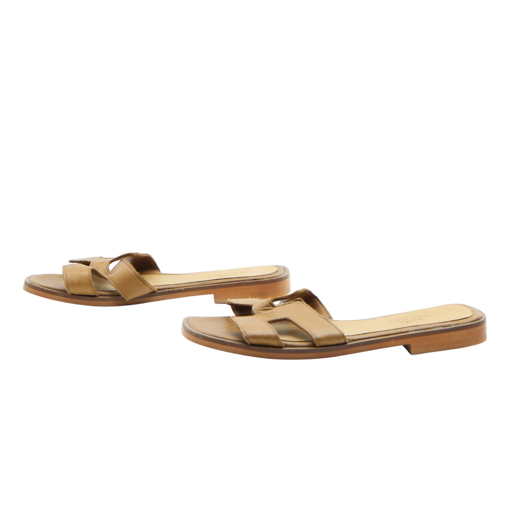 Hermès Paris Sandalo Marrone Eu 37 Donna