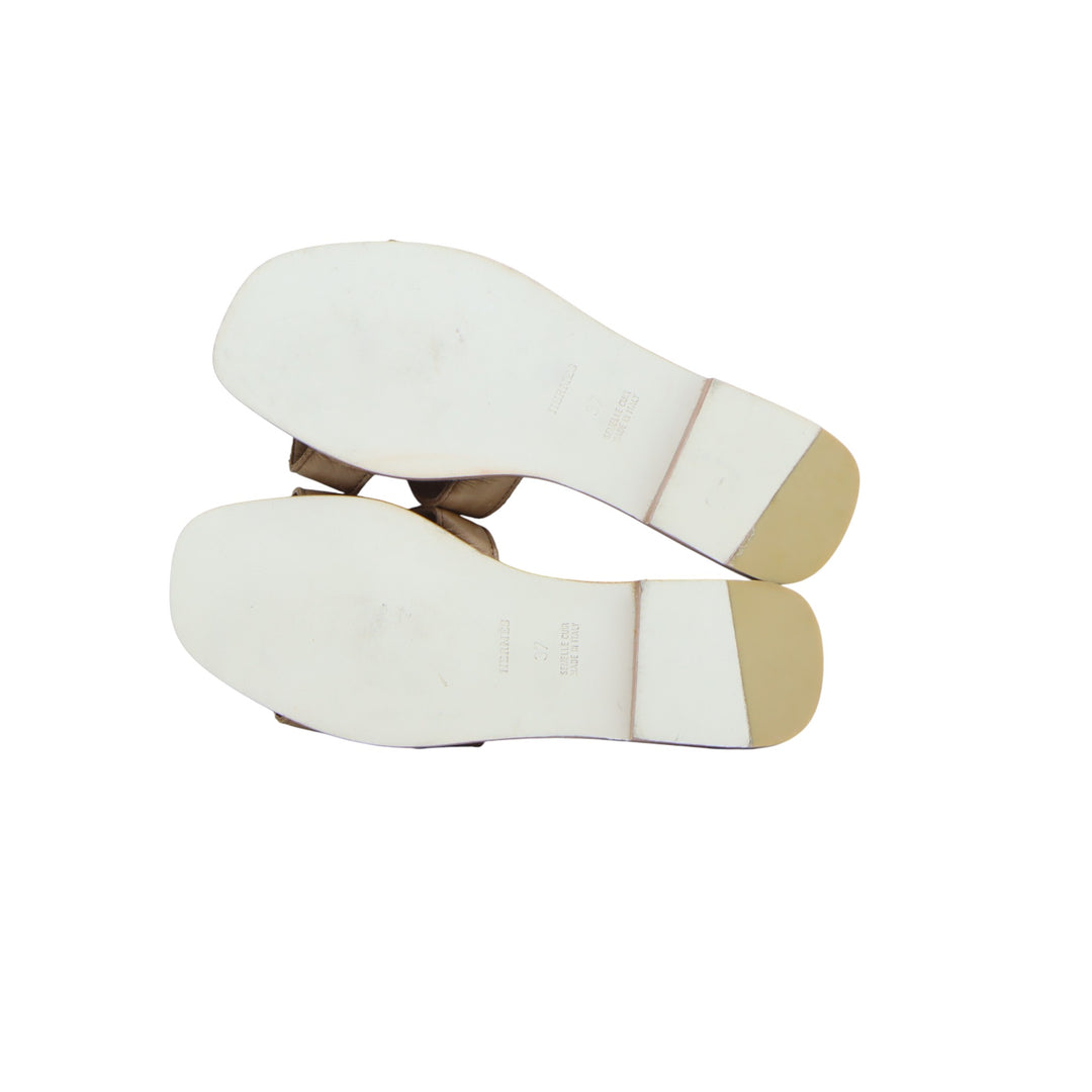 Hermès Paris Sandalo Marrone Eu 37 Donna